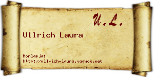 Ullrich Laura névjegykártya